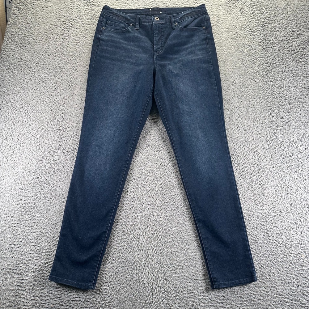 Jessica Simpson Jeans Women's 10 Blue Cotton Denim Skinny Faded Workwear Stretch
